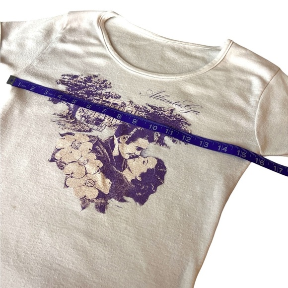 Vintage 80s Single Stitch Gone With The Wind Atlanta George Graphic T Shirt - Picture 8 of 10